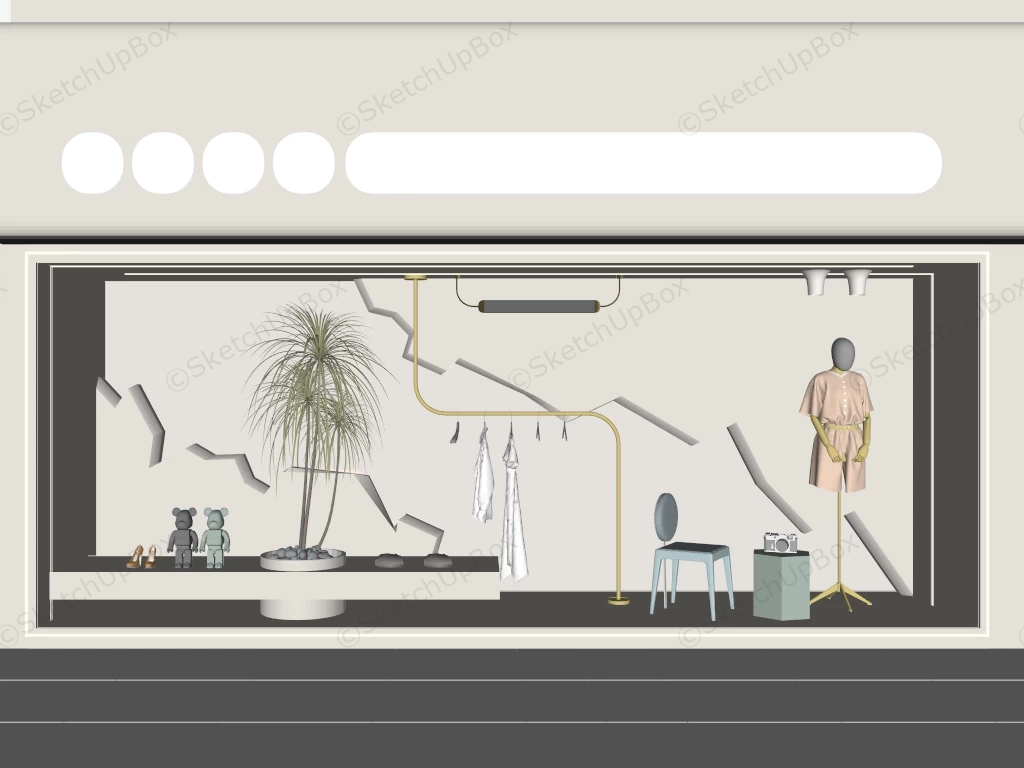 Clothes Shop Window Design sketchup model preview - SketchupBox