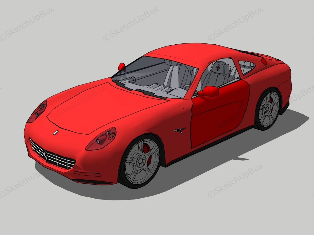 Ferrari 612 Scaglietti Red sketchup model preview - SketchupBox