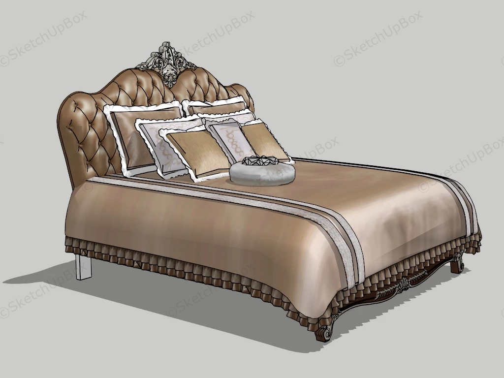 Victorian King Bed sketchup model preview - SketchupBox