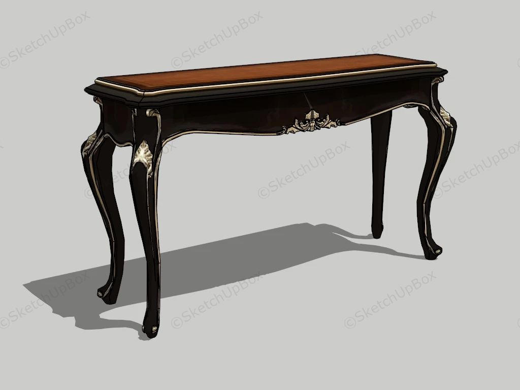 Victorian Console Table sketchup model preview - SketchupBox