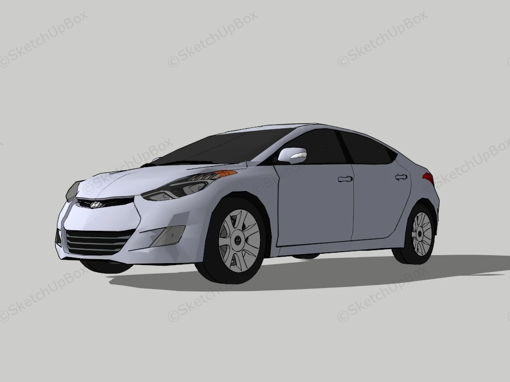 Hyundai Ioniq sketchup model preview - SketchupBox