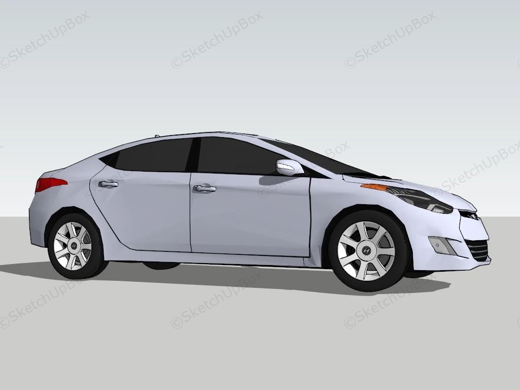 Hyundai Ioniq sketchup model preview - SketchupBox