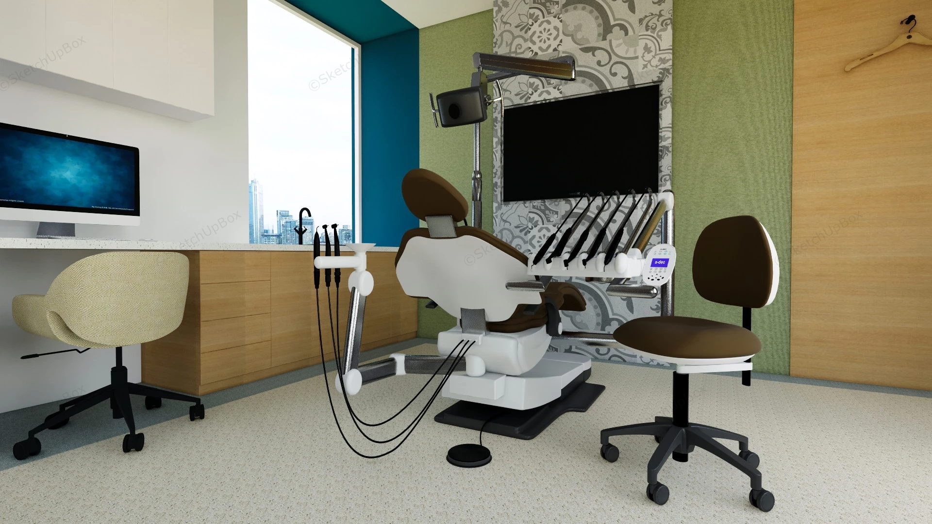 Small Dental Clinic Design sketchup model preview - SketchupBox