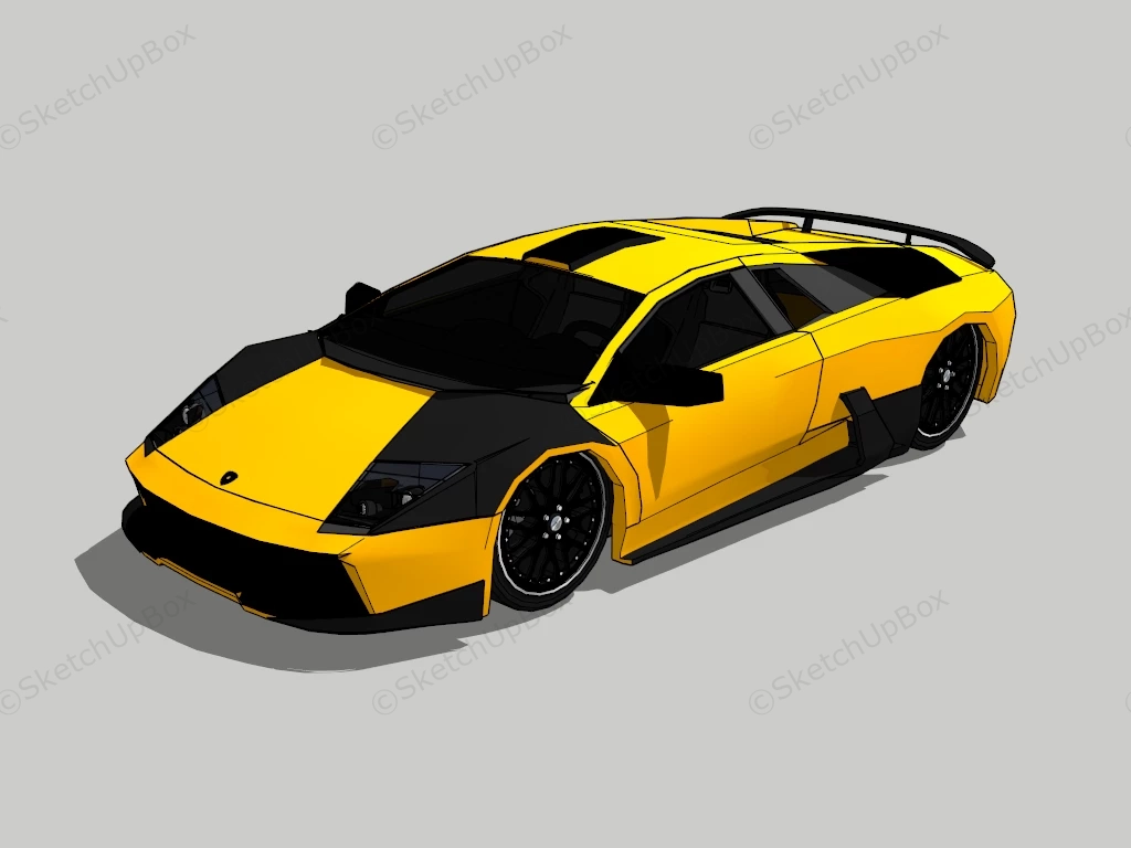 Lamborghini Murciélago LP 640 Roadster sketchup model preview - SketchupBox