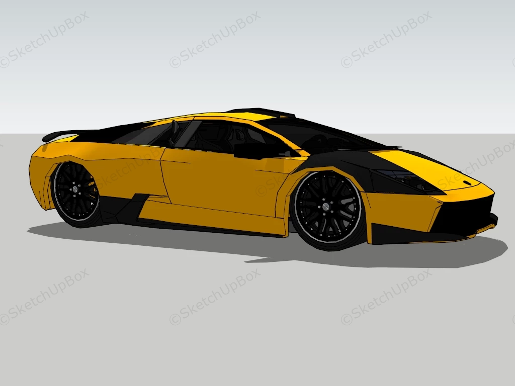 Lamborghini Murciélago LP 640 Roadster sketchup model preview - SketchupBox