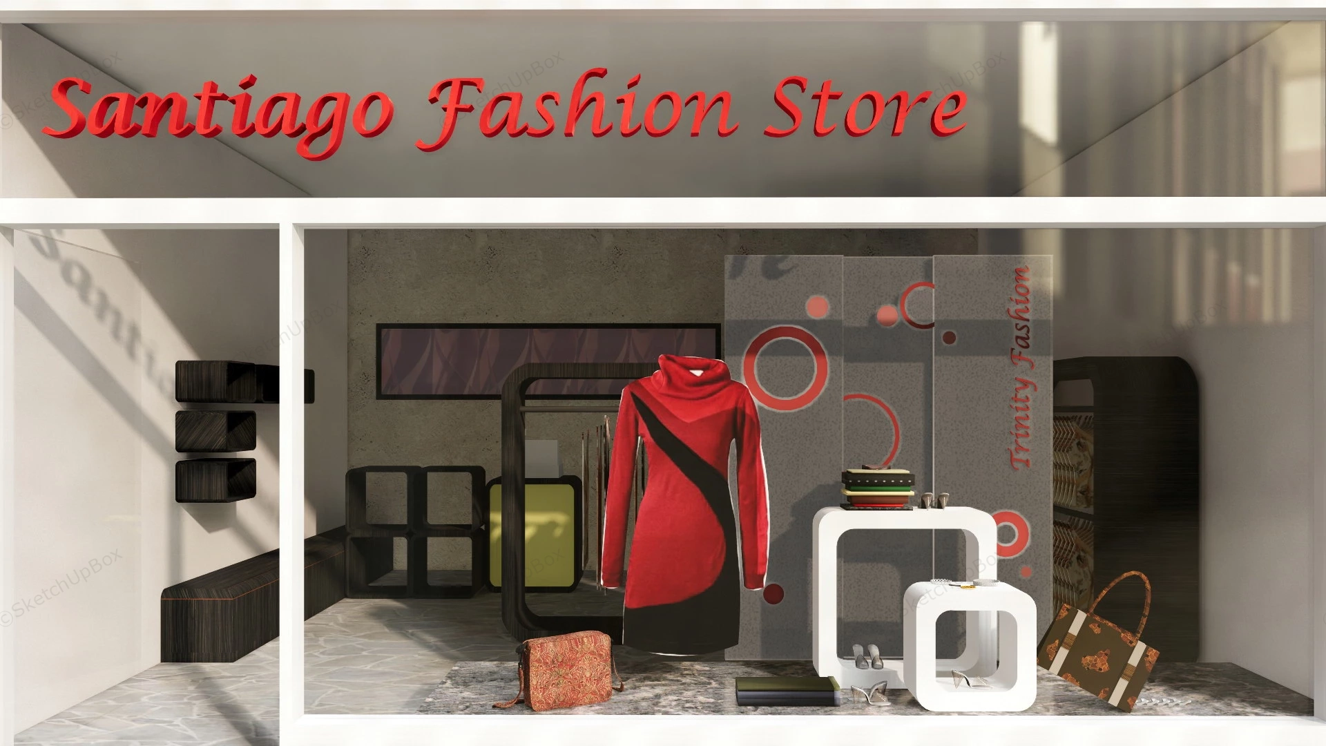 Santiago Fashion Store sketchup model preview - SketchupBox