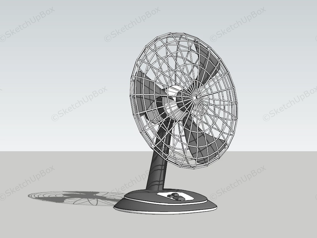 Electric Table Fan sketchup model preview - SketchupBox