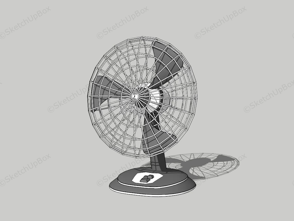 Electric Table Fan sketchup model preview - SketchupBox