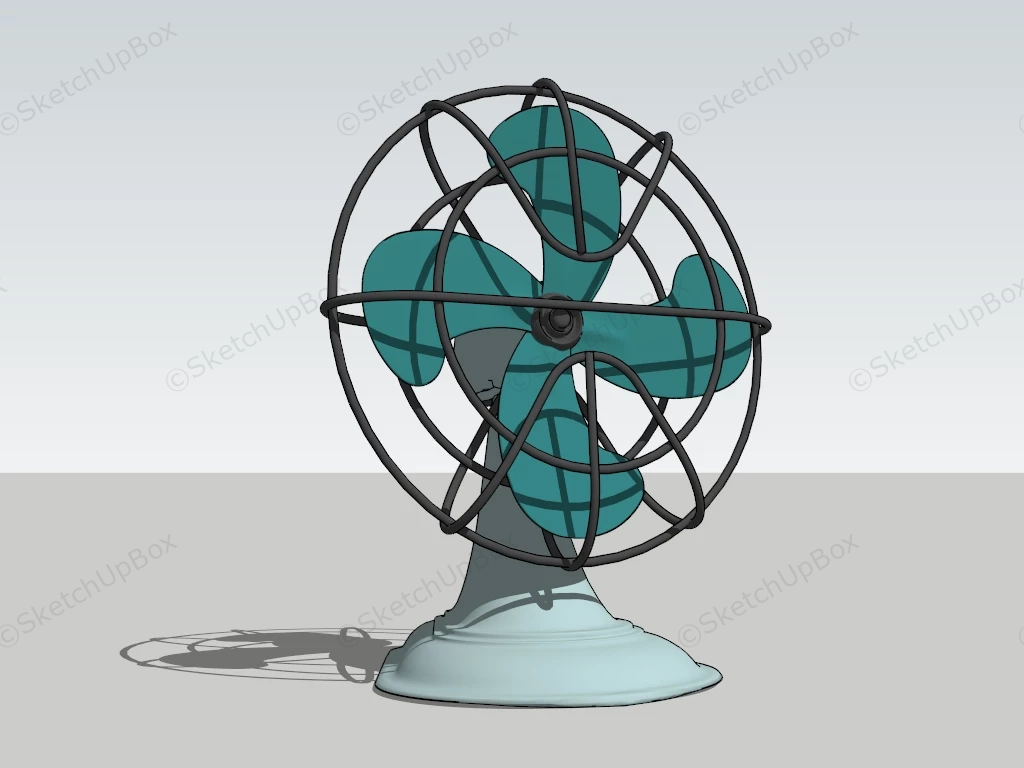 Vintage Style Table Fan sketchup model preview - SketchupBox