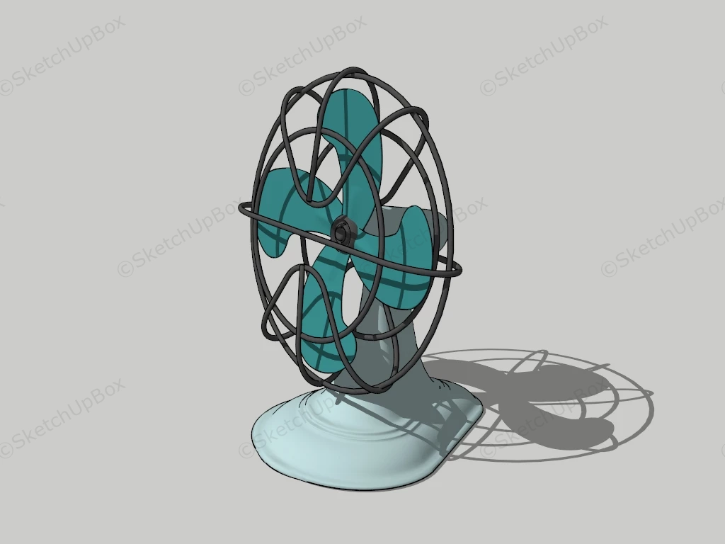 Vintage Style Table Fan sketchup model preview - SketchupBox