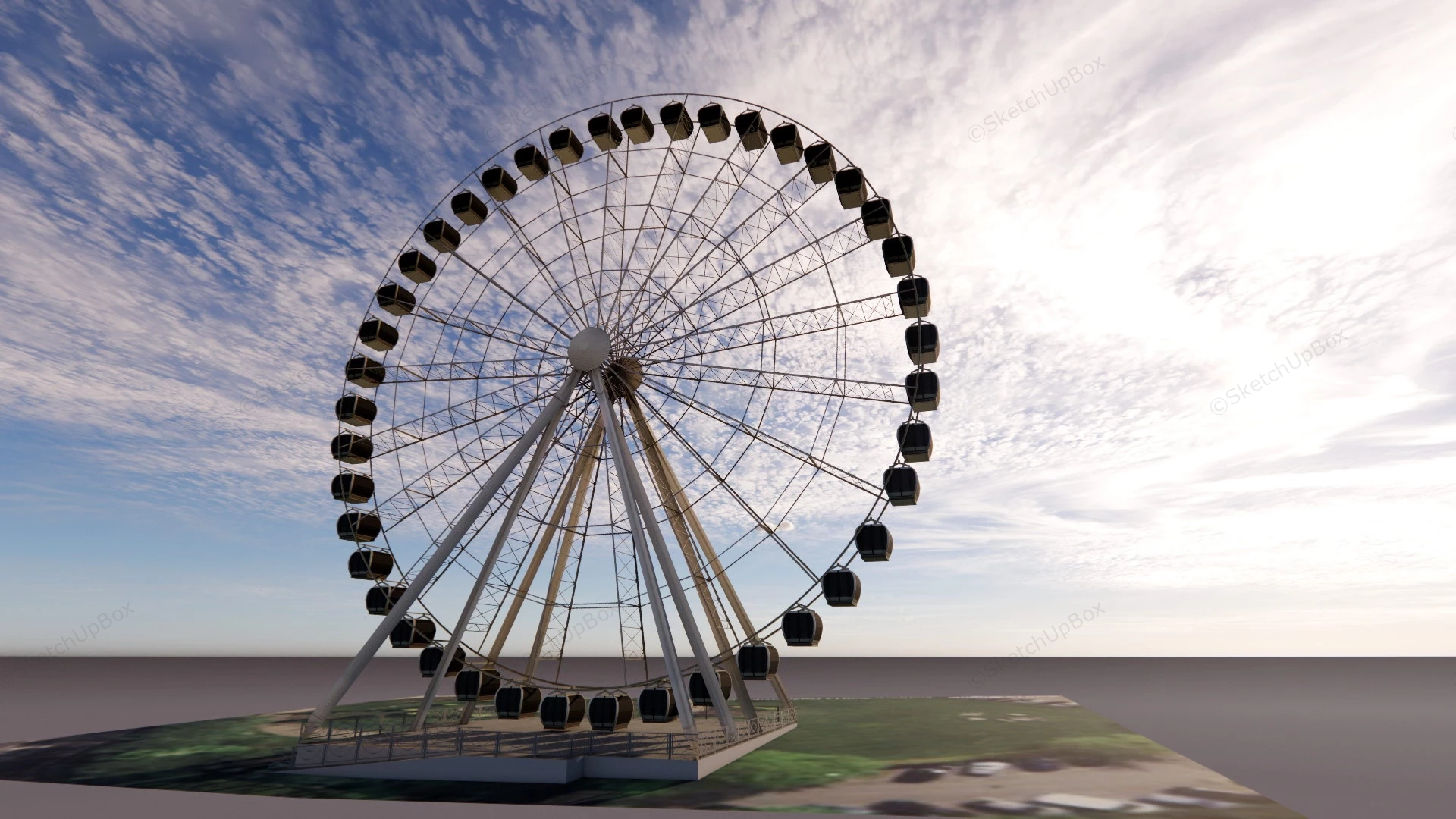 Giant Ferris Wheel sketchup model preview - SketchupBox