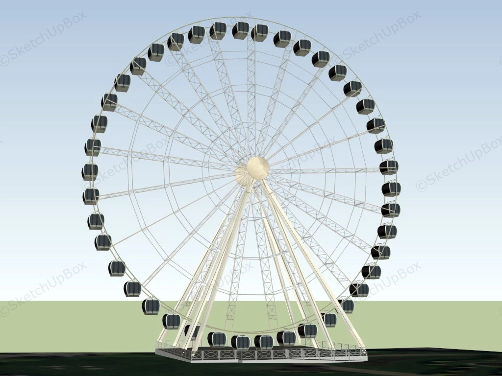 Giant Ferris Wheel sketchup model preview - SketchupBox