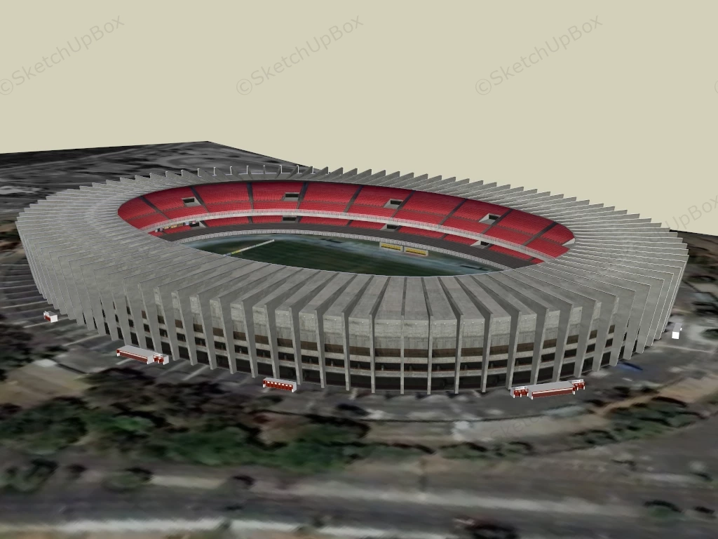 World Cup Soccer Stadium sketchup model preview - SketchupBox