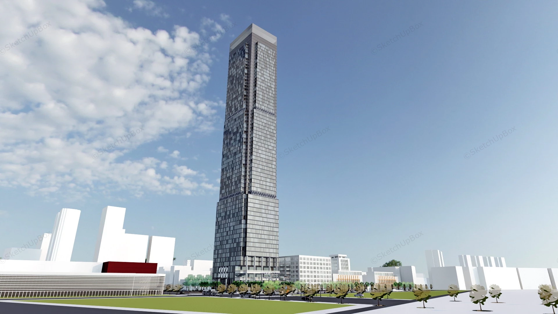 International Financial Tower sketchup model preview - SketchupBox