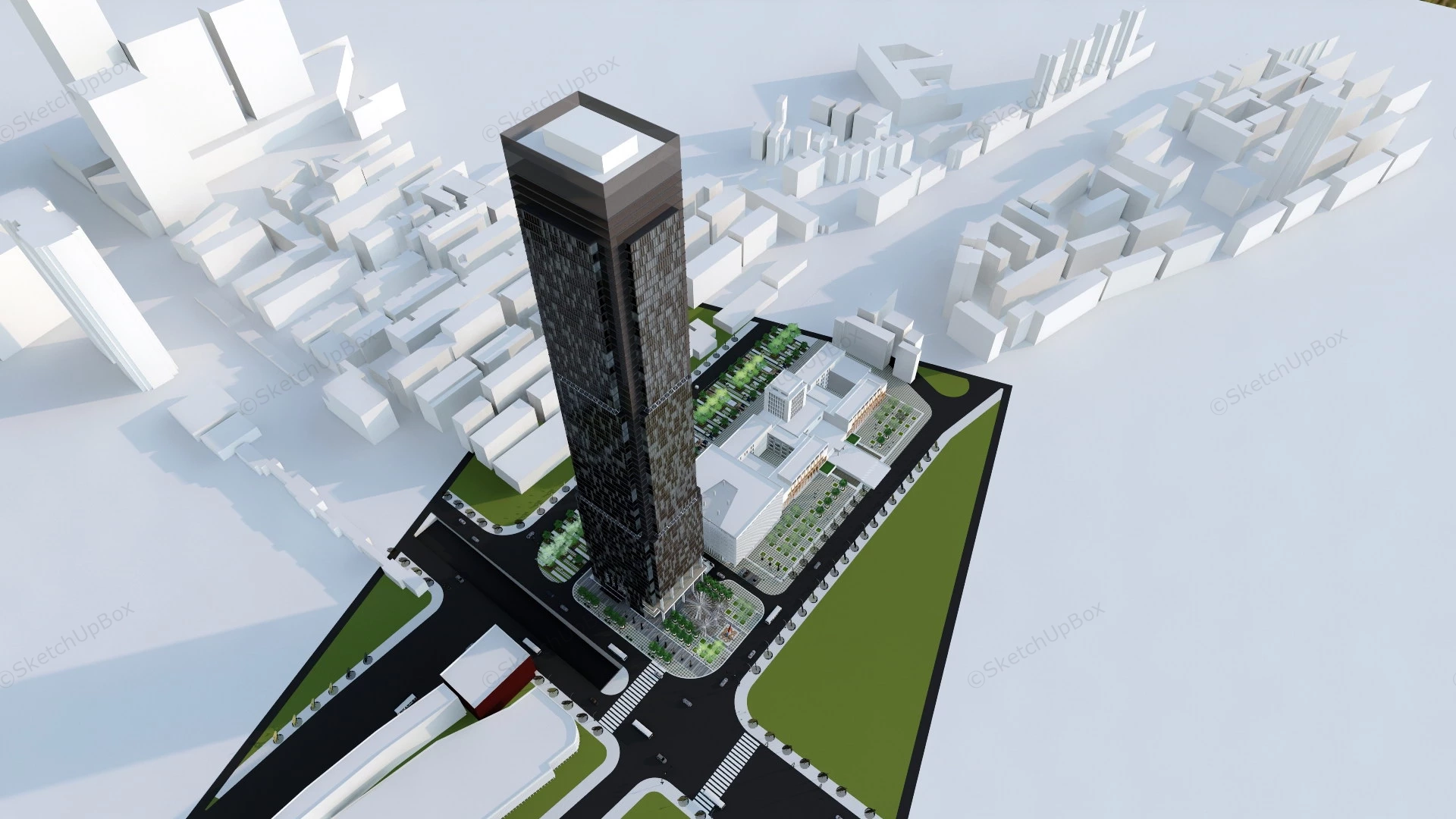 International Financial Tower sketchup model preview - SketchupBox