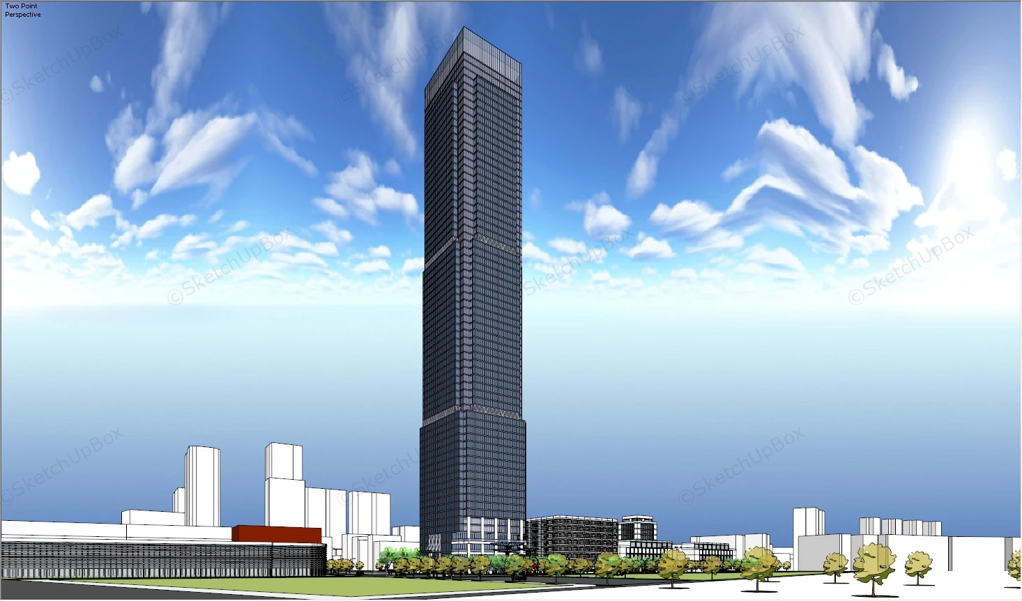 International Financial Tower sketchup model preview - SketchupBox