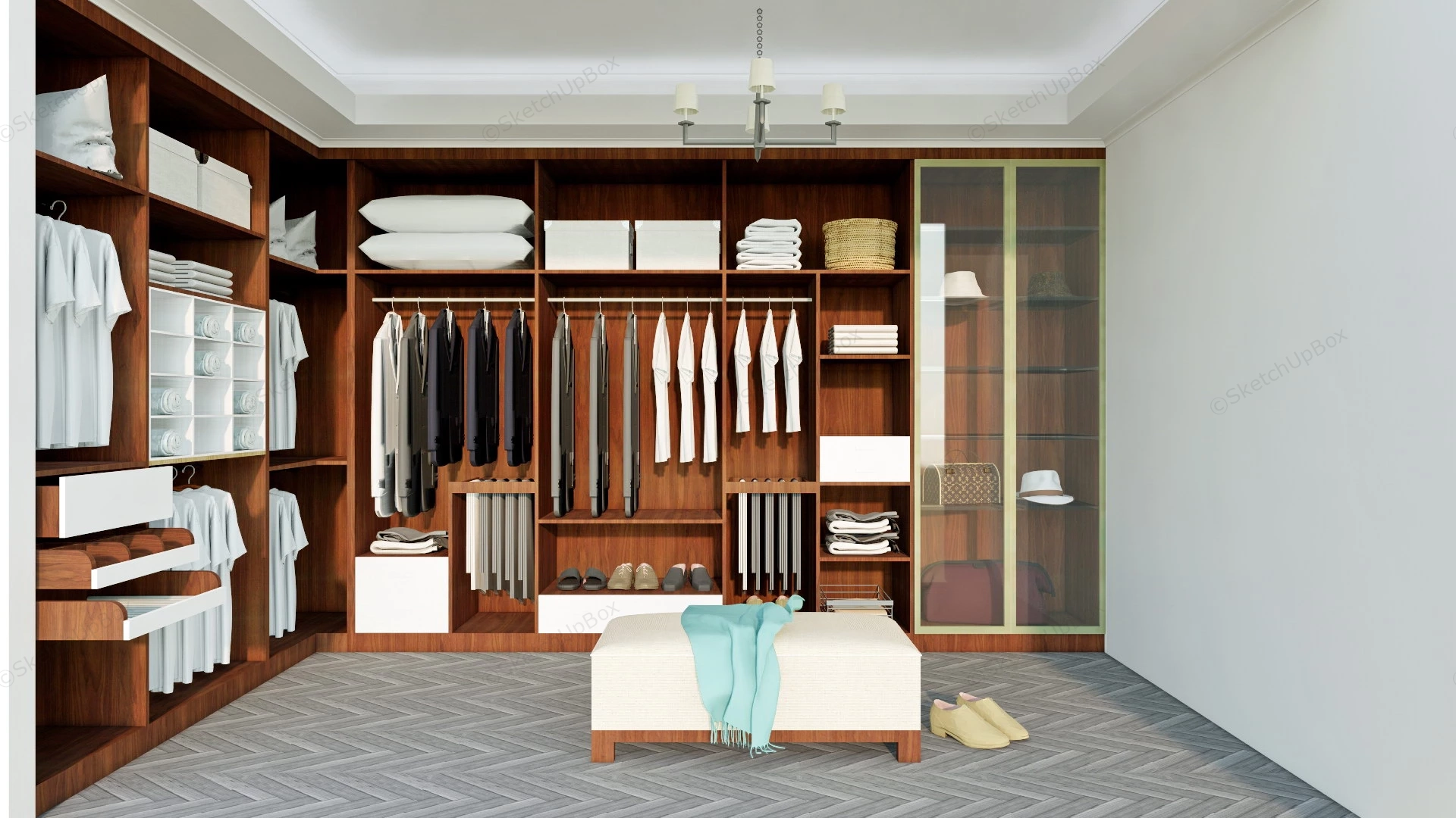 Dressing Room Idea For Bedroom sketchup model preview - SketchupBox