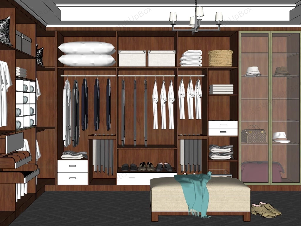 Dressing Room Idea For Bedroom sketchup model preview - SketchupBox