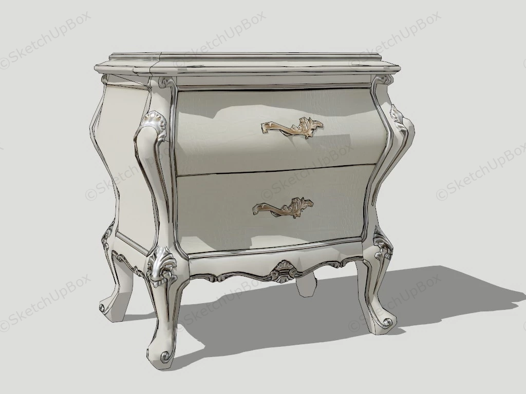 Antique Nightstand sketchup model preview - SketchupBox