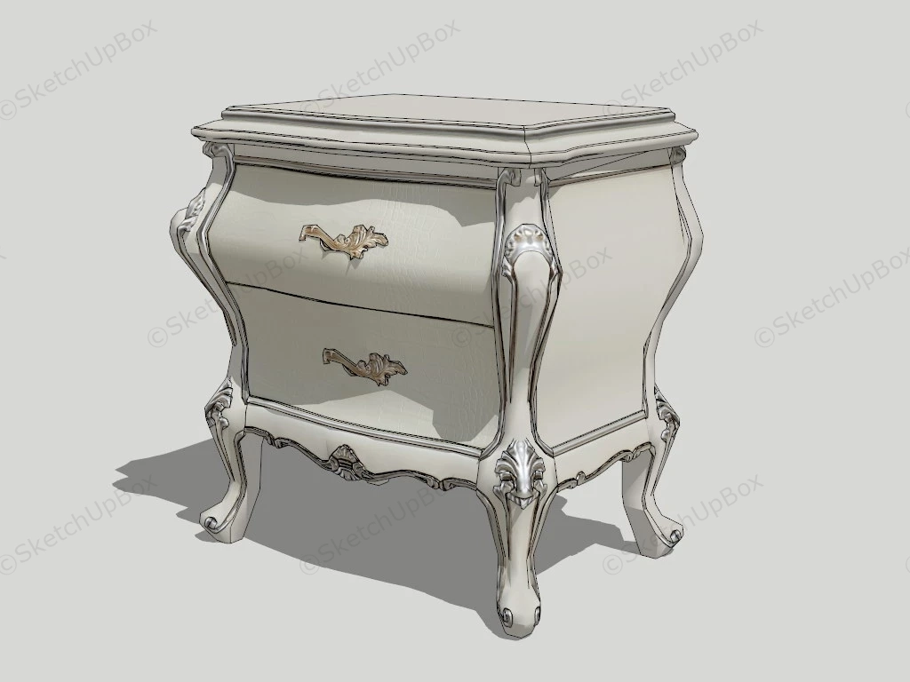 Antique Nightstand sketchup model preview - SketchupBox