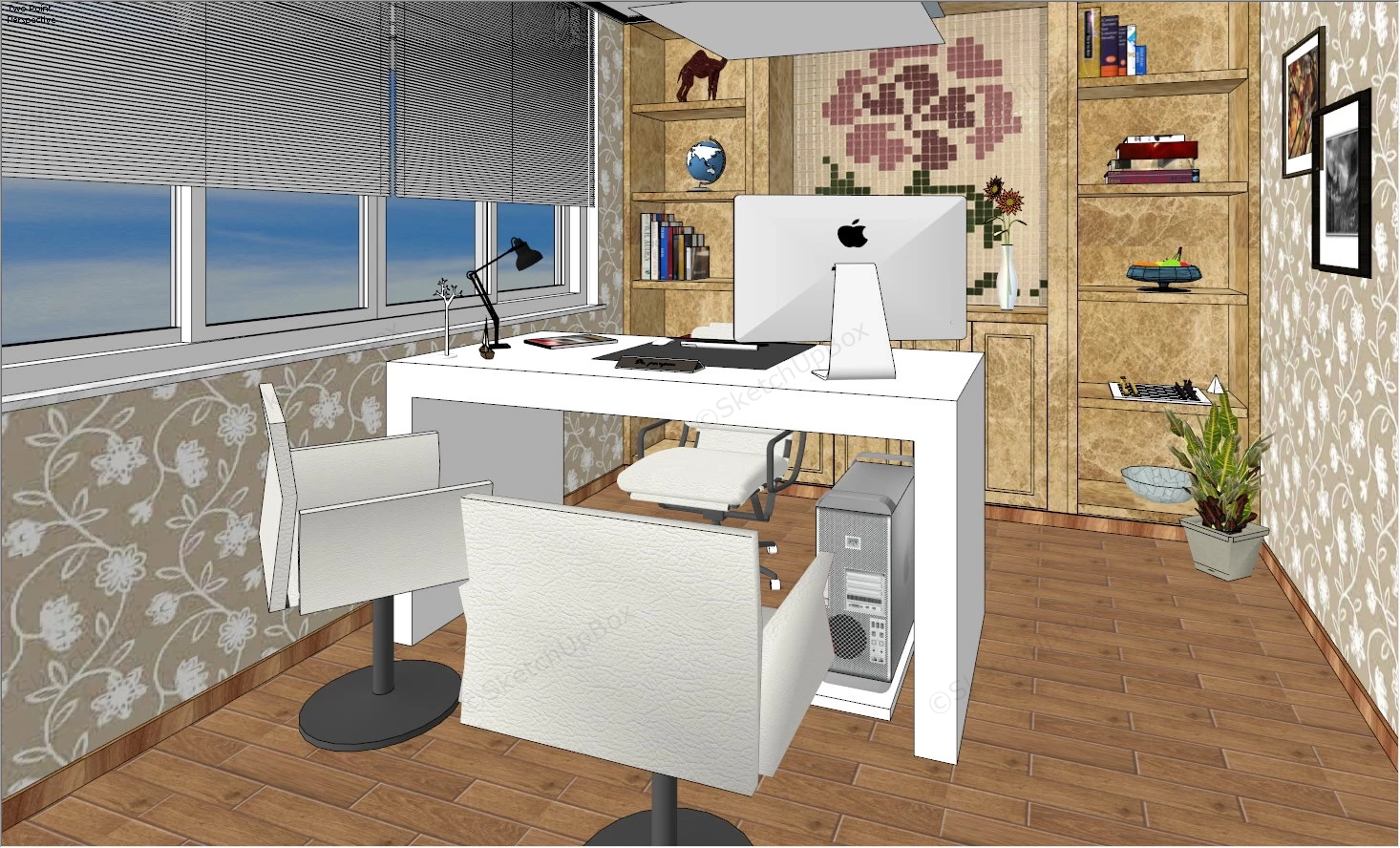 Small Home Office Design Idea sketchup model preview - SketchupBox