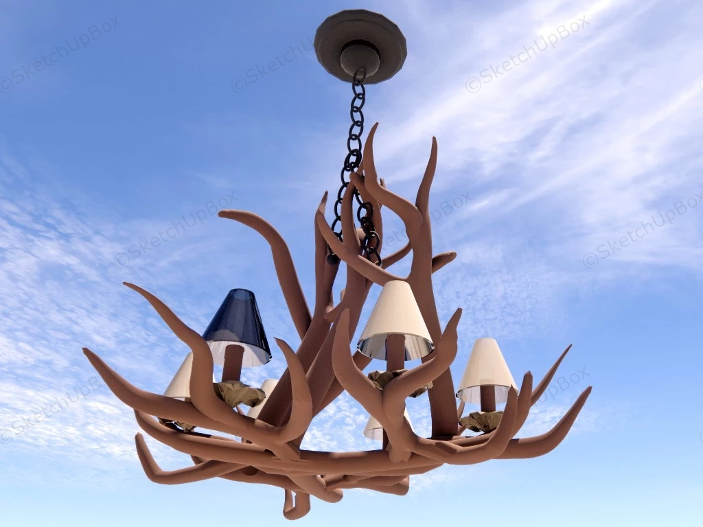 Antler Chandelier sketchup model preview - SketchupBox