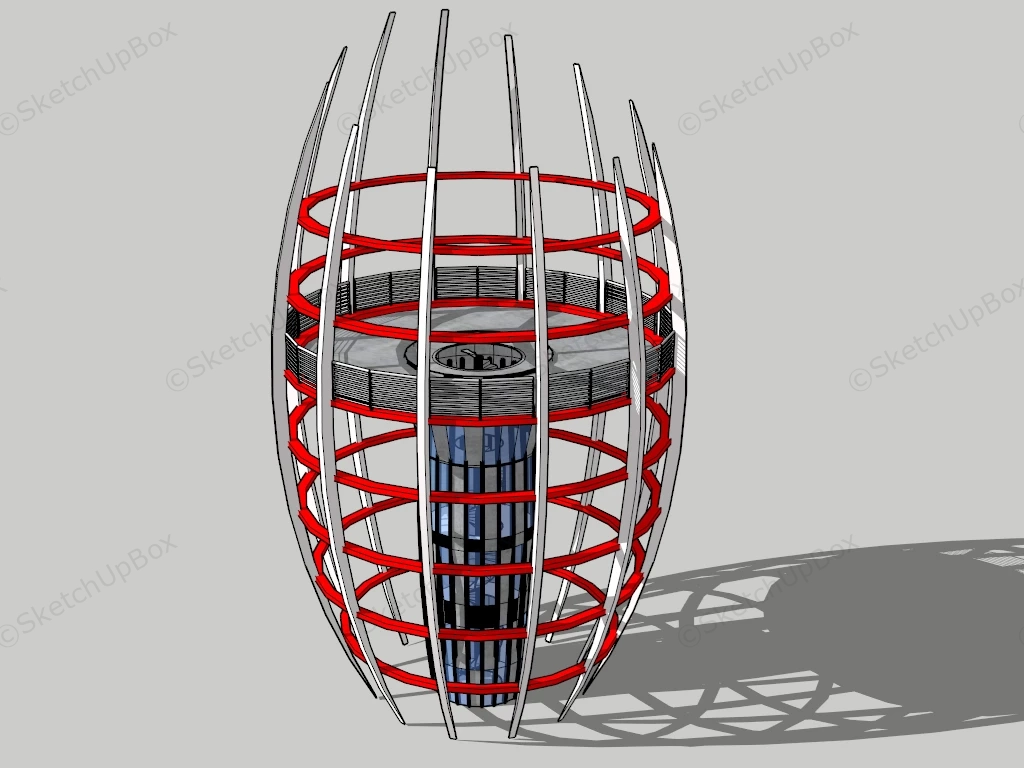 Nature Observation Tower sketchup model preview - SketchupBox