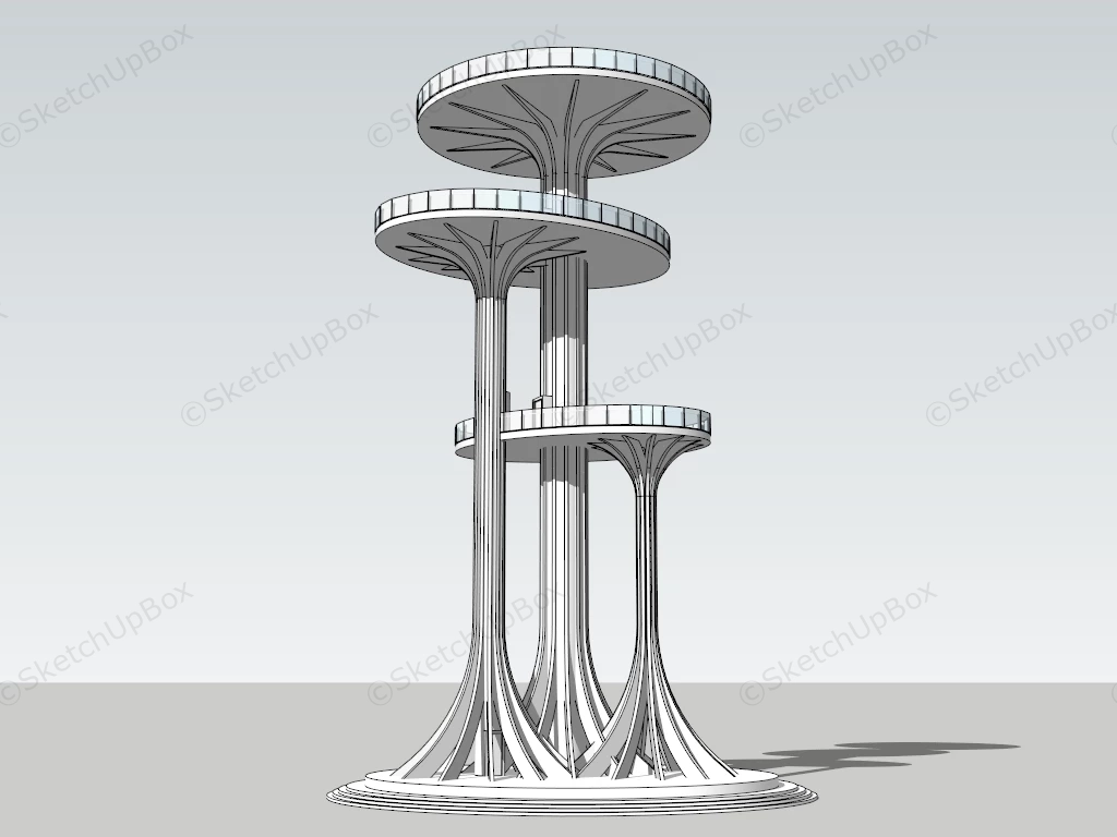 Beautiful Observation Tower sketchup model preview - SketchupBox