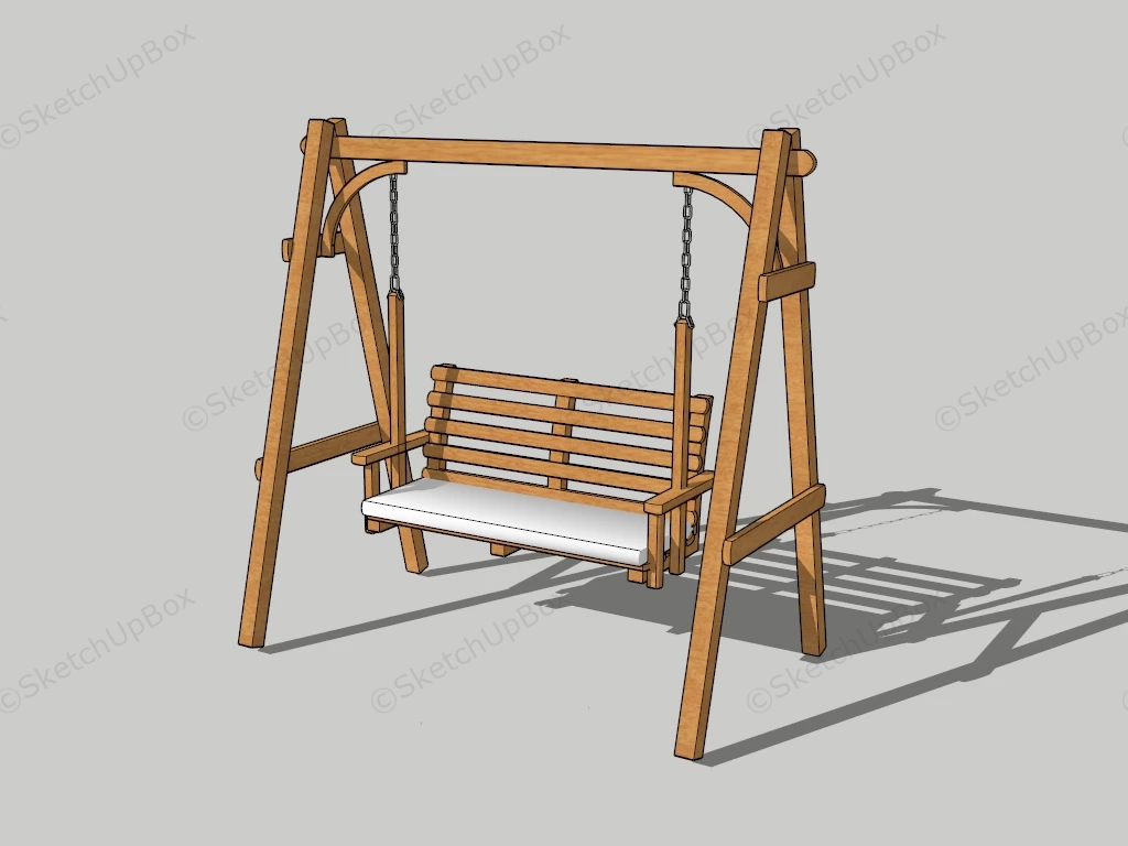 Wood Porch Swing sketchup model preview - SketchupBox