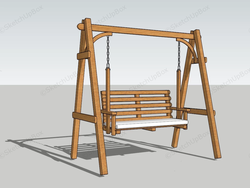 Wood Porch Swing sketchup model preview - SketchupBox