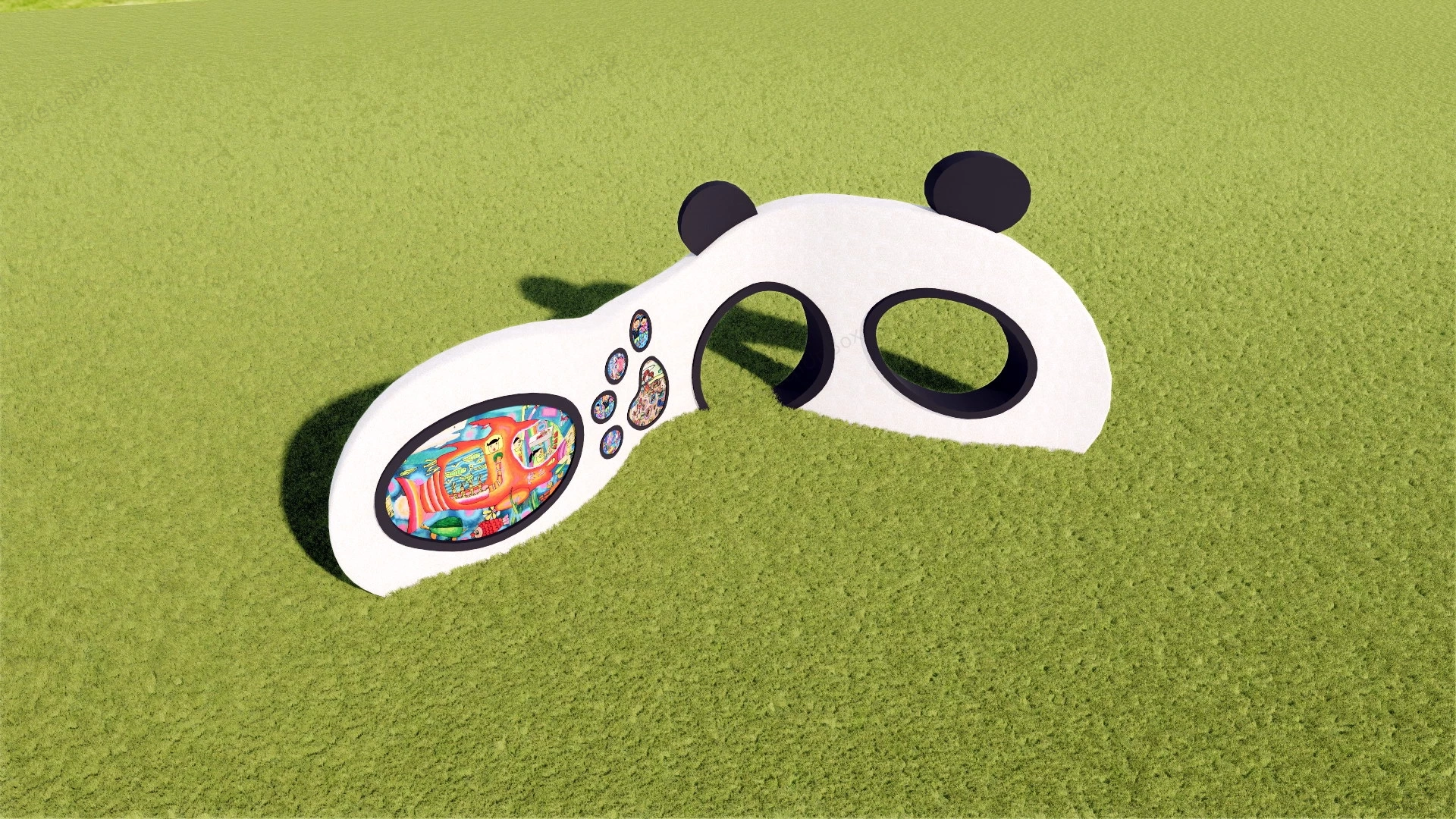 Panda Art Installation sketchup model preview - SketchupBox