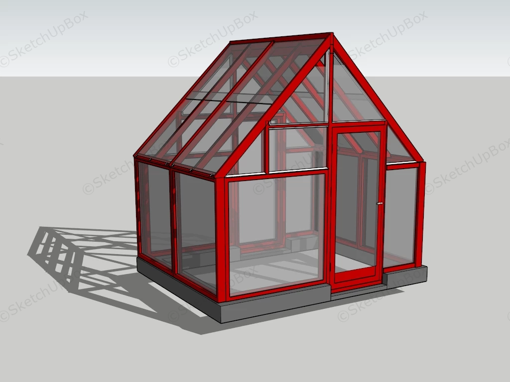 Small Glass Greenhouse sketchup model preview - SketchupBox