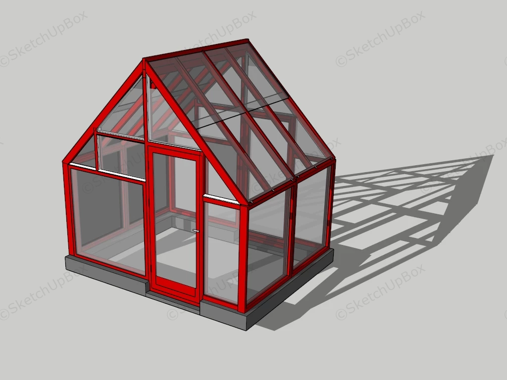 Small Glass Greenhouse sketchup model preview - SketchupBox