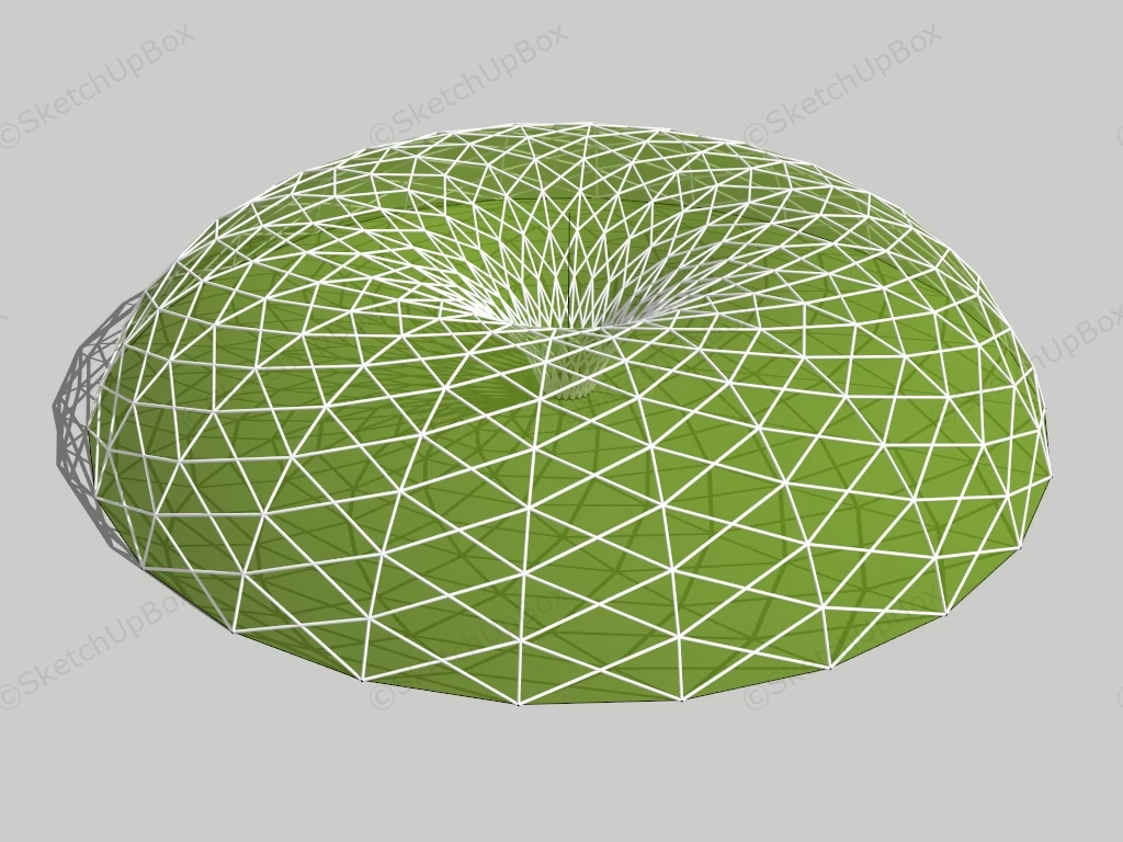 Geo Dome Greenhouse sketchup model preview - SketchupBox