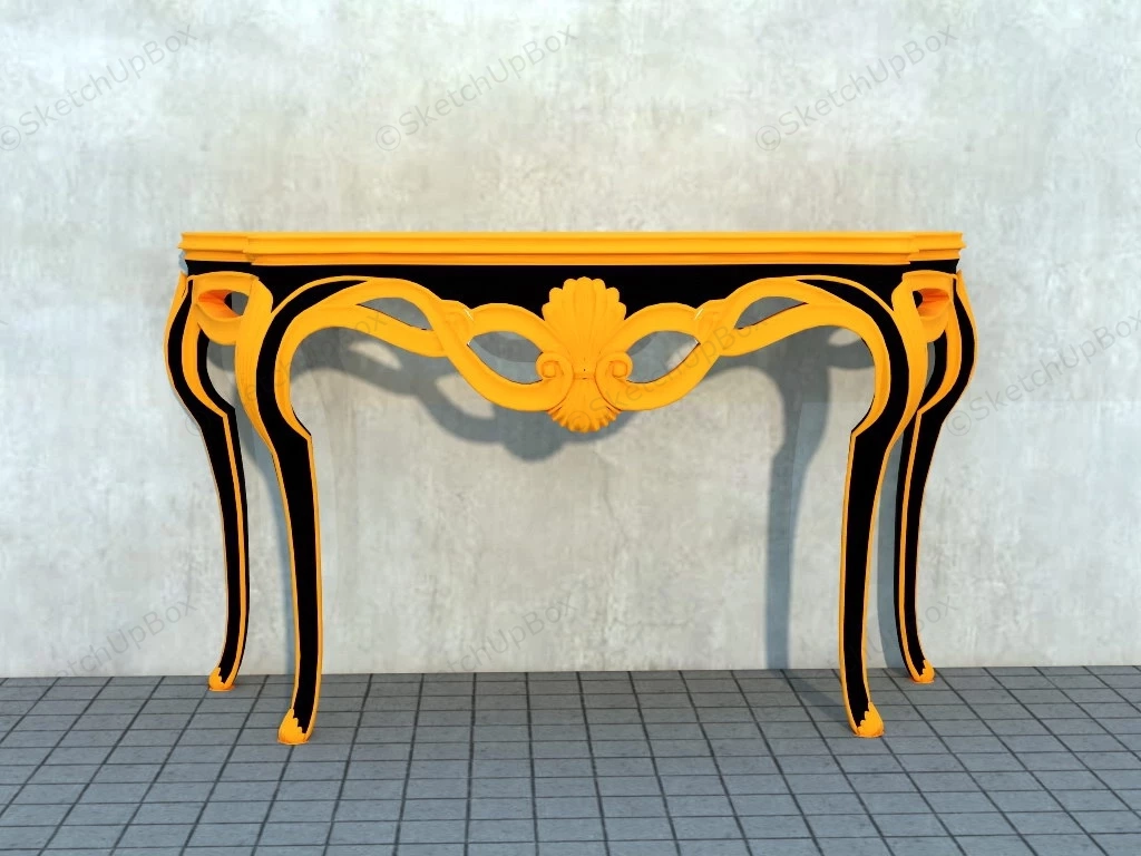 Antique French Style Console Table sketchup model preview - SketchupBox