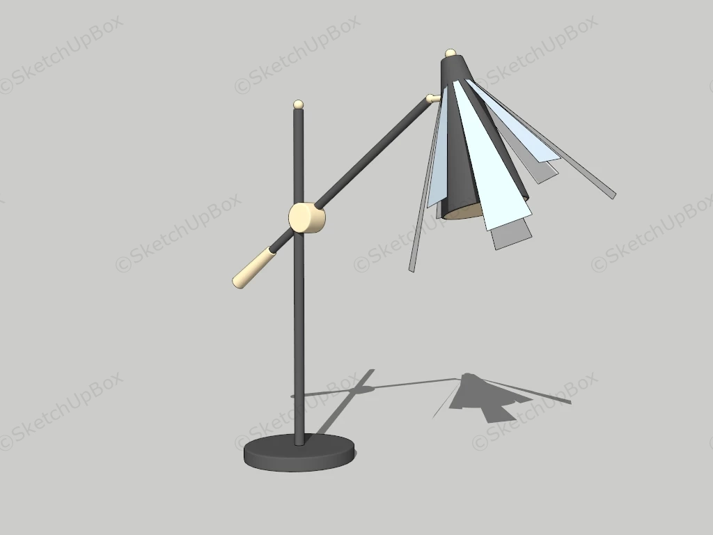 Black And Gold Desk Lamp sketchup model preview - SketchupBox