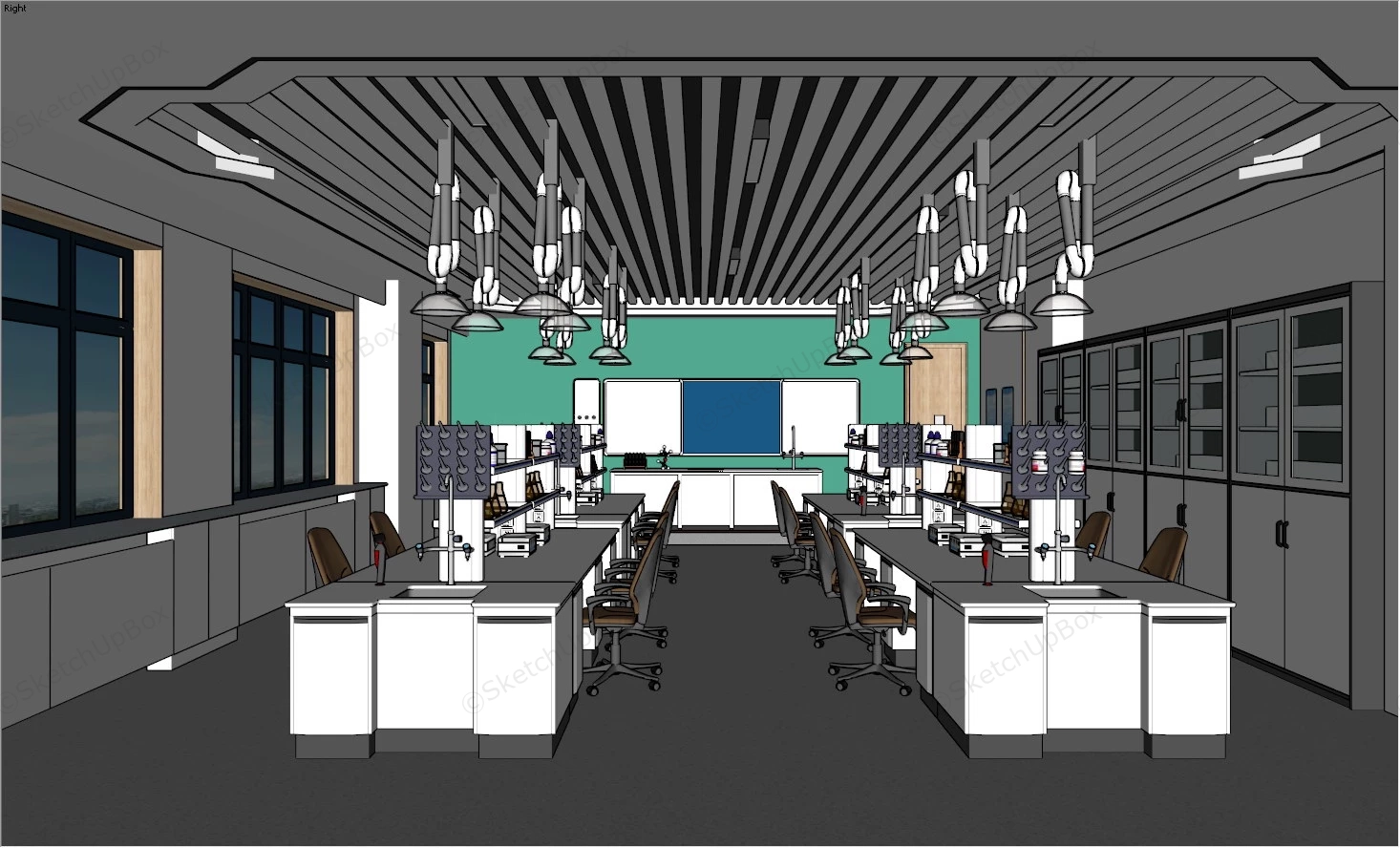 Science Laboratory Interior Design sketchup model preview - SketchupBox