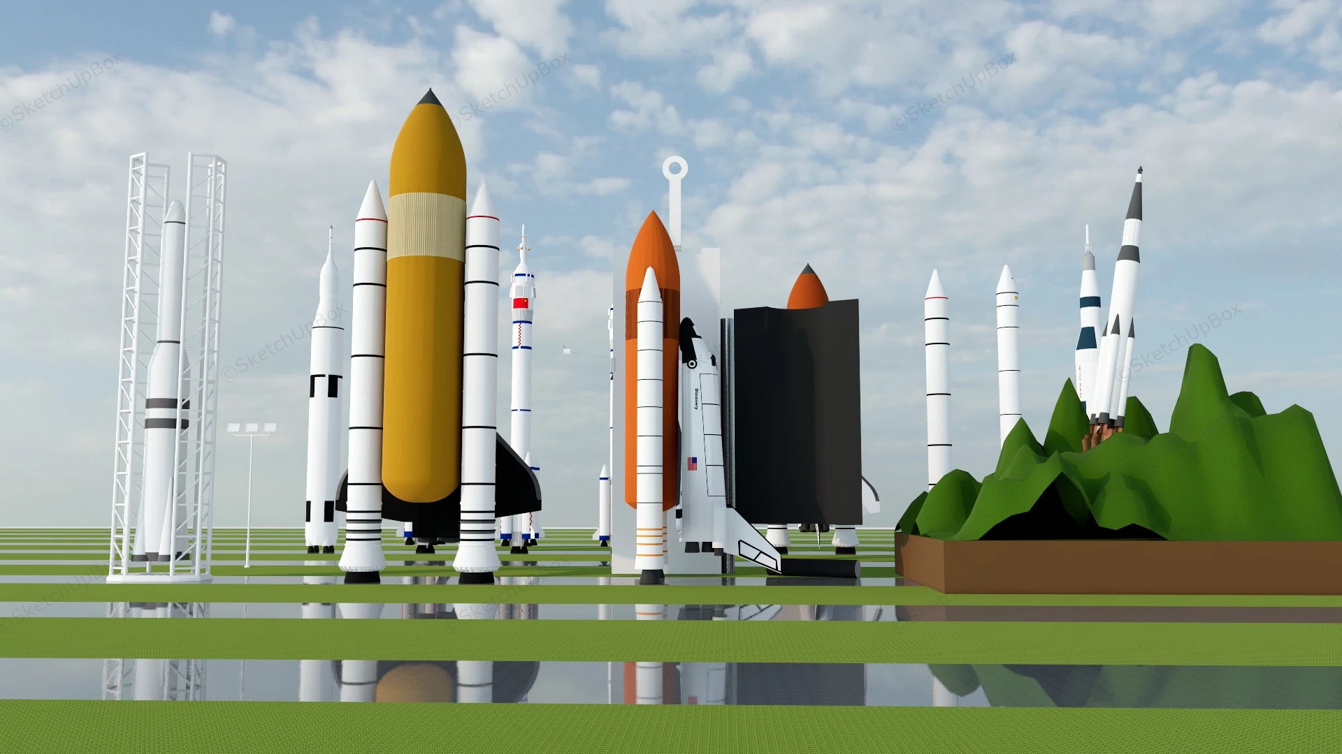 Rockets And Space Shuttles sketchup model preview - SketchupBox