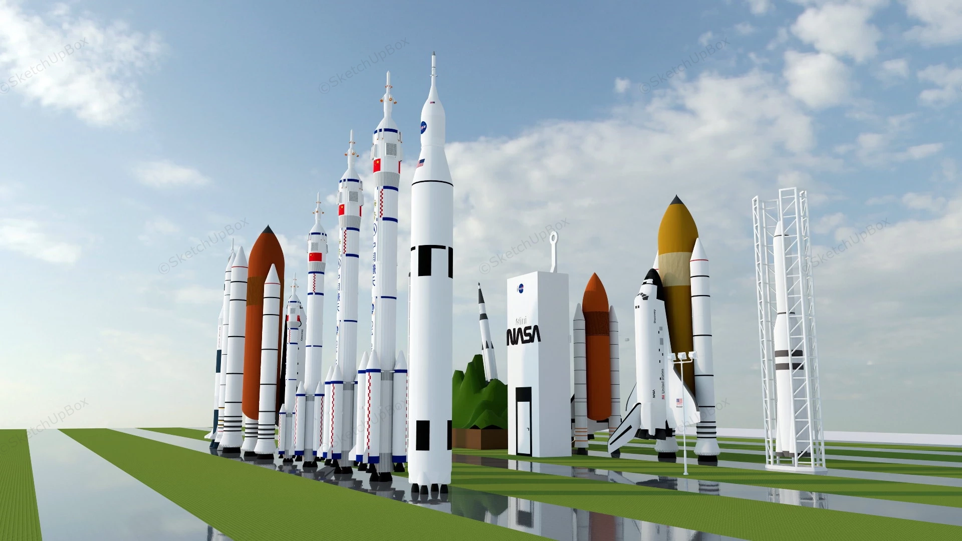 Rockets And Space Shuttles sketchup model preview - SketchupBox