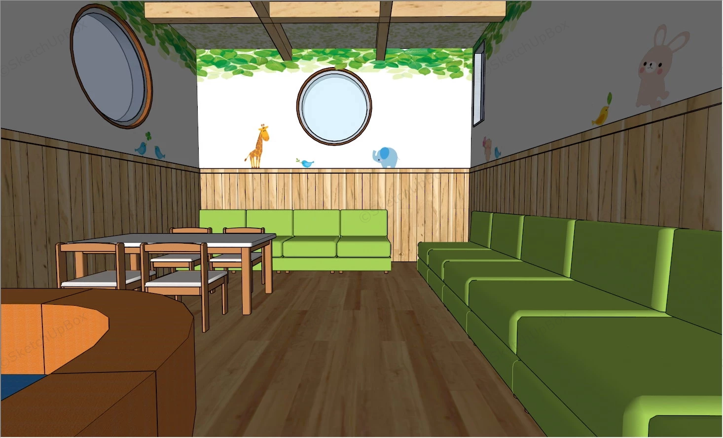 Kids Playroom Decor Idea sketchup model preview - SketchupBox