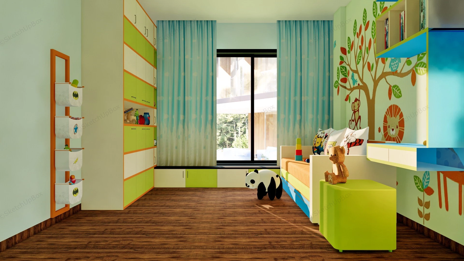 Toddler Playroom Interior sketchup model preview - SketchupBox