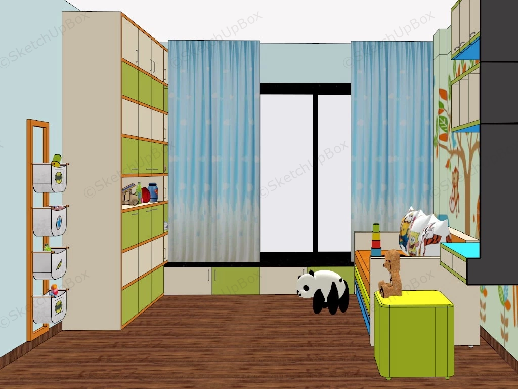 Toddler Playroom Interior sketchup model preview - SketchupBox