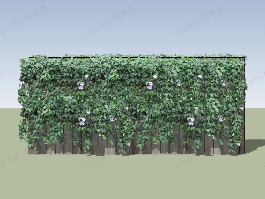 Outdoor Green Wall sketchup model preview - SketchupBox