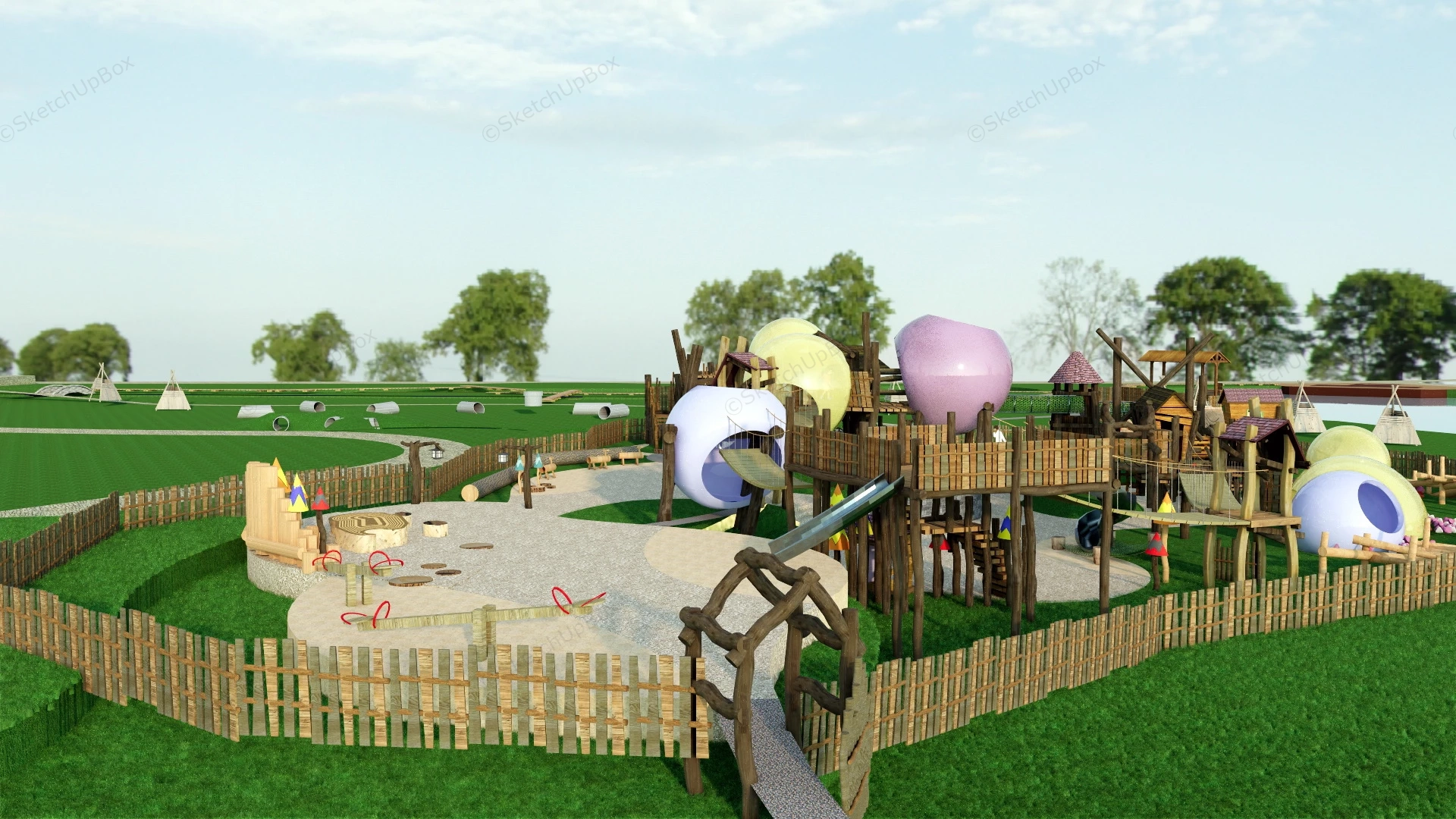 Creative Adventure Playground sketchup model preview - SketchupBox