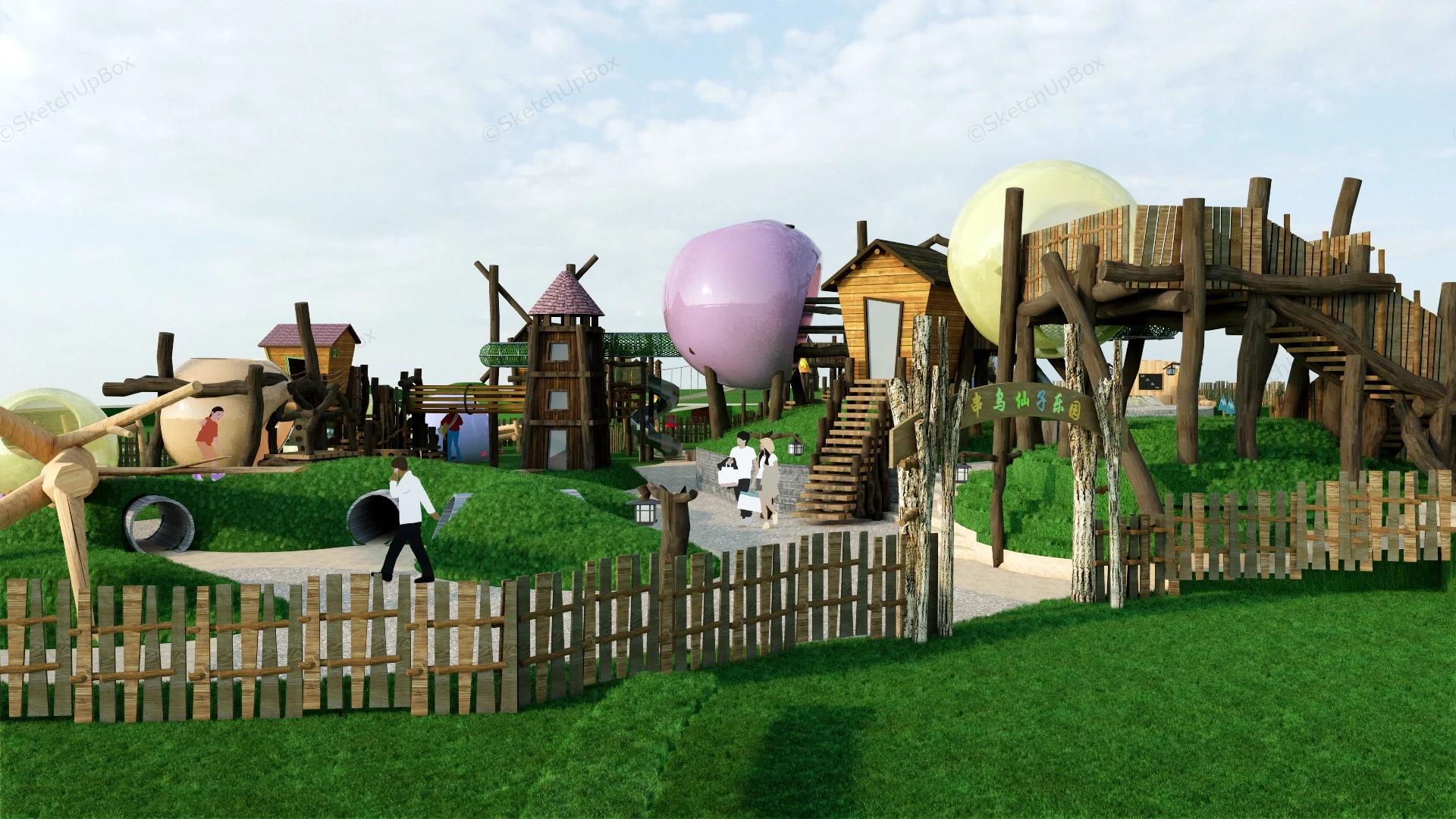 Creative Adventure Playground sketchup model preview - SketchupBox