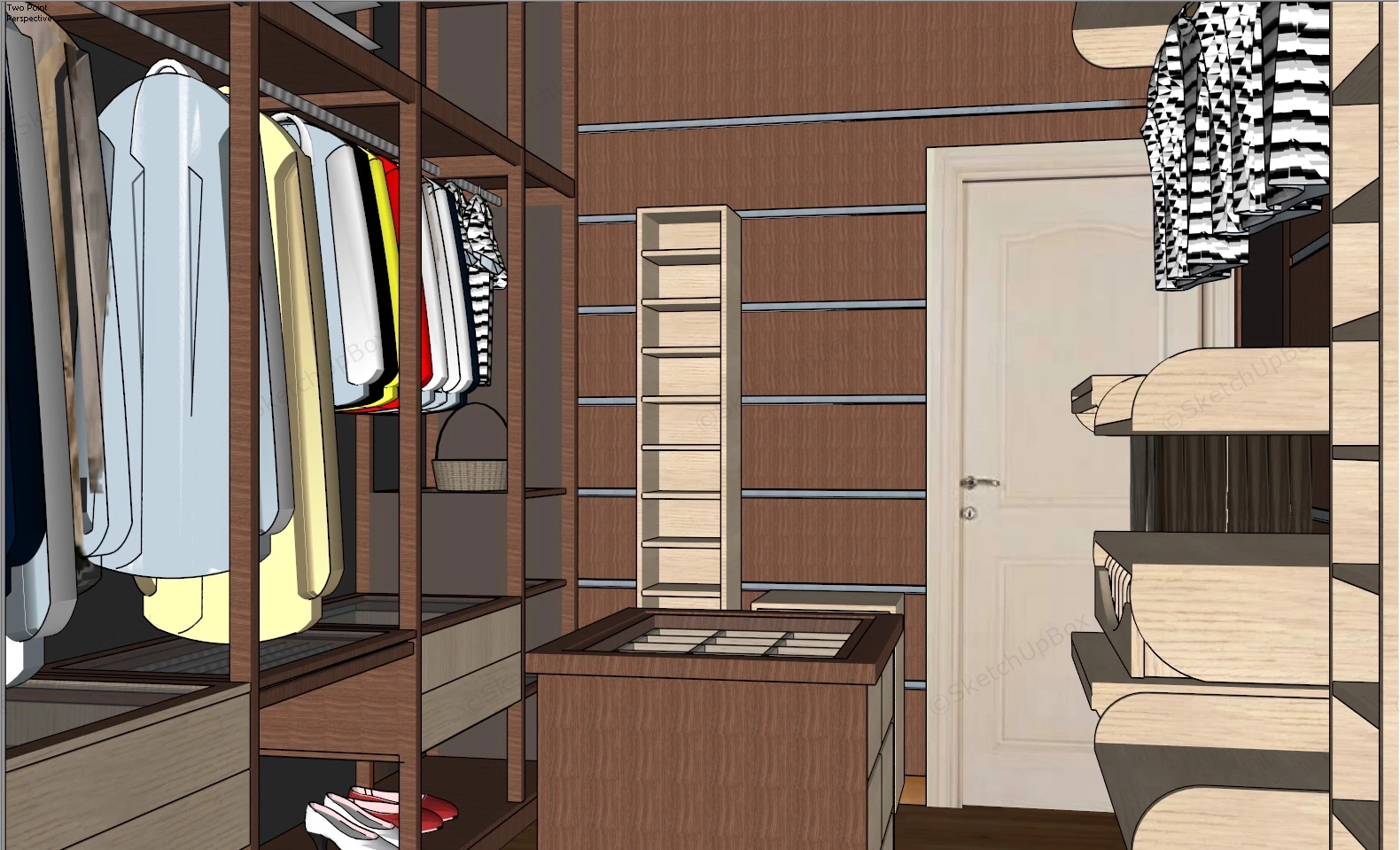 Small Dressing Room Design sketchup model preview - SketchupBox