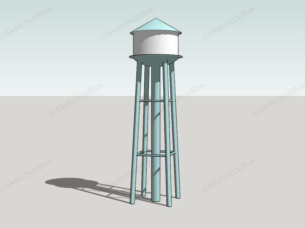 Water Tower Structure sketchup model preview - SketchupBox