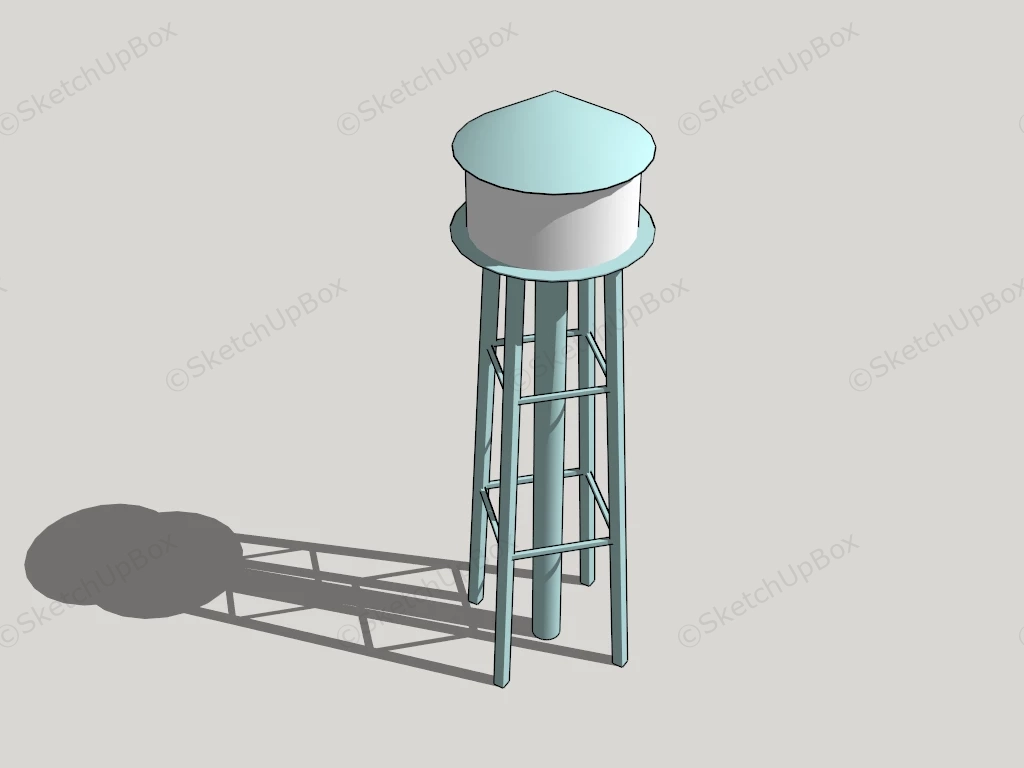 Water Tower Structure sketchup model preview - SketchupBox