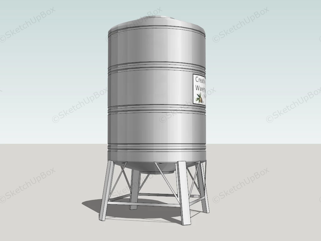 Elevated Water Tank sketchup model preview - SketchupBox