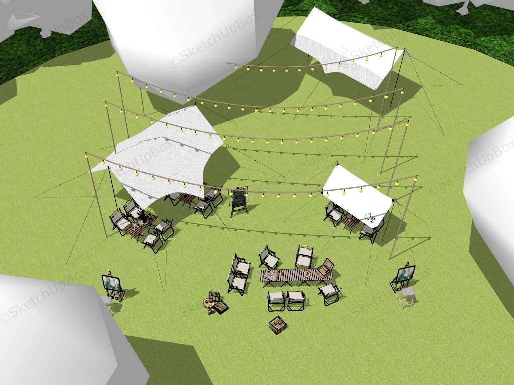 Camping Picnic Campground sketchup model preview - SketchupBox